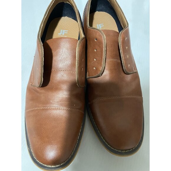 JF J. Ferrar Men's Synthetic/Textile Upper Brown Derby Shoes Size 10M - Picture 7 of 12